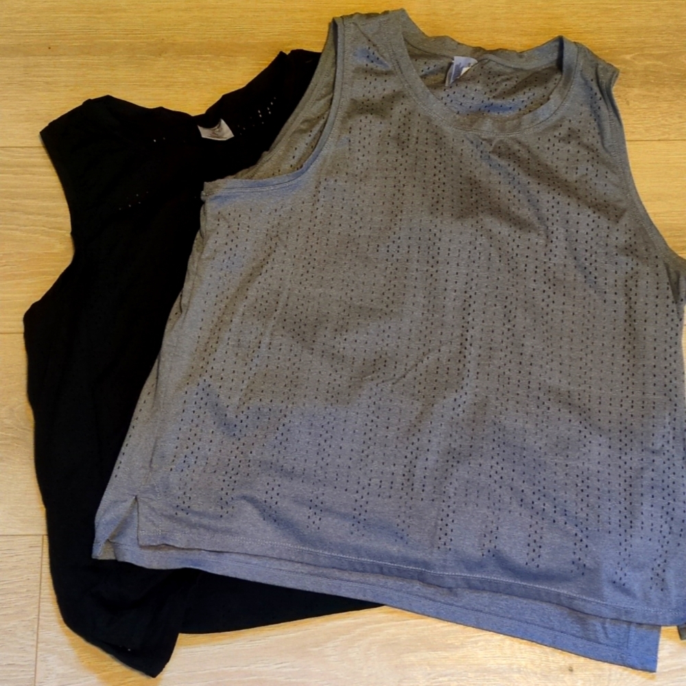 2 sweat-wicking shirts